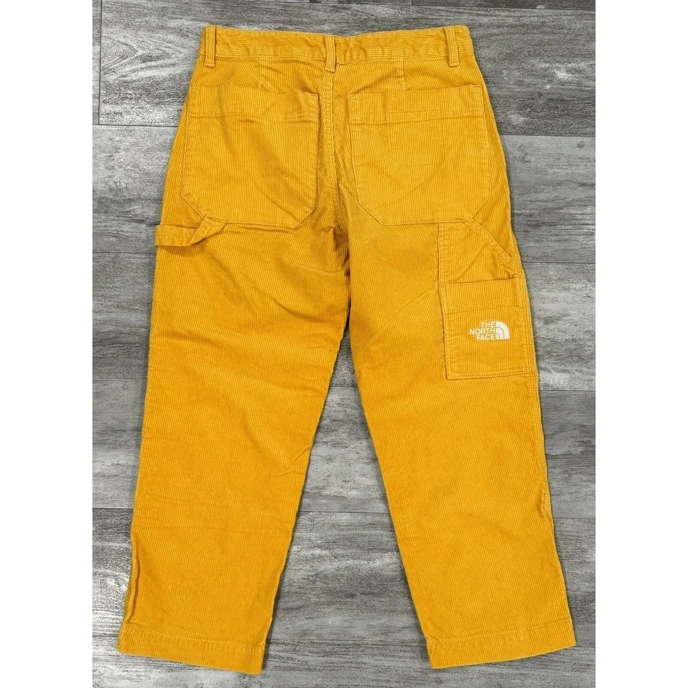 The North Face Womens Yellow Corduroy Cropped Utility Cargo Pants Size 30x25